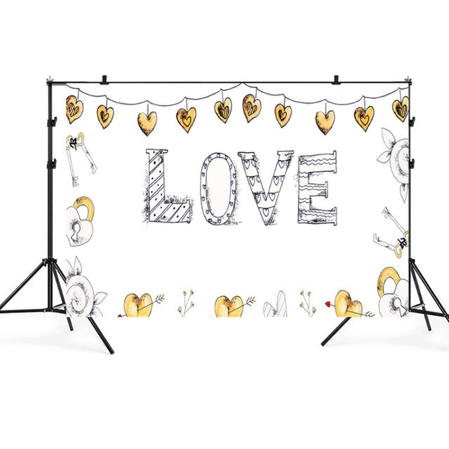 2.1m x 1.5m Valentines Day Photo Party Layout Props Photography Background Cloth(016)