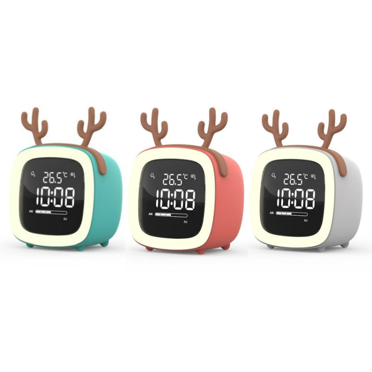 Cartoon Deer Shape Children Snooze Multifunctional USB Rechargeable Student LED Alarm Clock(Orange) - Novelty Clock by PMc TechLife | Online Shopping South Africa | PMc TechLife | Buy Now Pay Later Mobicred