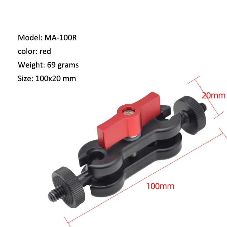 MA-100R Red YJ Magic Arm Bracket Mount 1/4 inch Ball Head Magic Arm - Camera Gimbal by PMC TechLife | Online Shopping South Africa | PMC TechLife