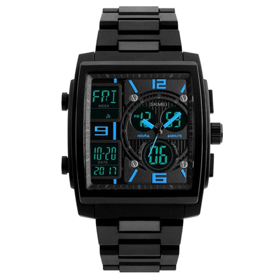 SKMEI 1274  Men Fashion Electronic Watch Multifunctional Outdoor Sports Watch(Blue)