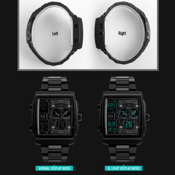 SKMEI 1274  Men Fashion Electronic Watch Multifunctional Outdoor Sports Watch(Blue)