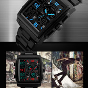 SKMEI 1274  Men Fashion Electronic Watch Multifunctional Outdoor Sports Watch(Blue)