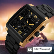 SKMEI 1274  Men Fashion Electronic Watch Multifunctional Outdoor Sports Watch(Blue)