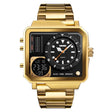 SKMEI 1392 Multi-Function Outdoor Sports Watch Business Double Display Waterproof Electronic Watch(Golden) - free shipping - PMC TechLife - Order now!