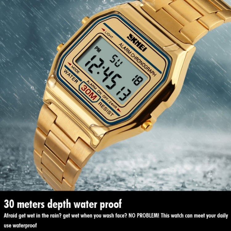 SKMEI 1123 Men Business Lightweight Watch Waterproof Steel Band Electronic Watch - free shipping - PMC Jewellery - Order now!