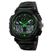 SKMEI 1270 Men Water-resistant Dual Display Digital Watch Outdoor Sports Watch(Green)