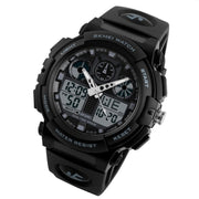 SKMEI 1270 Men Water-resistant Dual Display Digital Watch Outdoor Sports Watch(Gray)