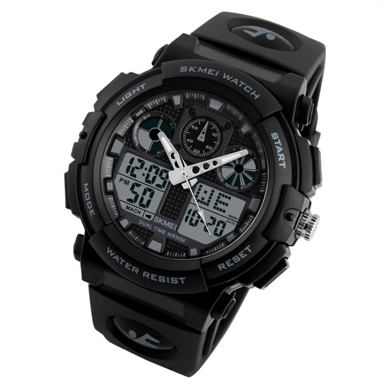 SKMEI 1270 Men Water-resistant Dual Display Digital Watch Outdoor Sports Watch(Gray)