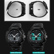 SKMEI 1270 Men Water-resistant Dual Display Digital Watch Outdoor Sports Watch(Golden)