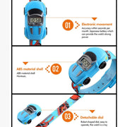 SKMEI 1241 Fashion Cute Cartoon Car Children Digital Watch(Yellow)