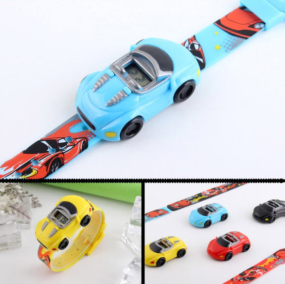 SKMEI 1241 Fashion Cute Cartoon Car Children Digital Watch(Blue)