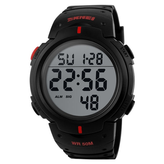 SKMEI 1068 Men Waterproof Outdoor Sports Digital Watch Student Fashion Watch(Red) - free shipping - PMC Jewellery - Order now!