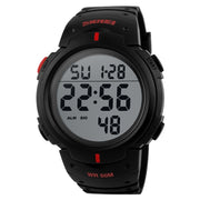 SKMEI 1068 Men Water-resistant Outdoor Sports Digital Watch Student Fashion Watch(Red)