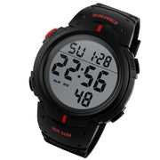 SKMEI 1068 Men Water-resistant Outdoor Sports Digital Watch Student Fashion Watch(Red)