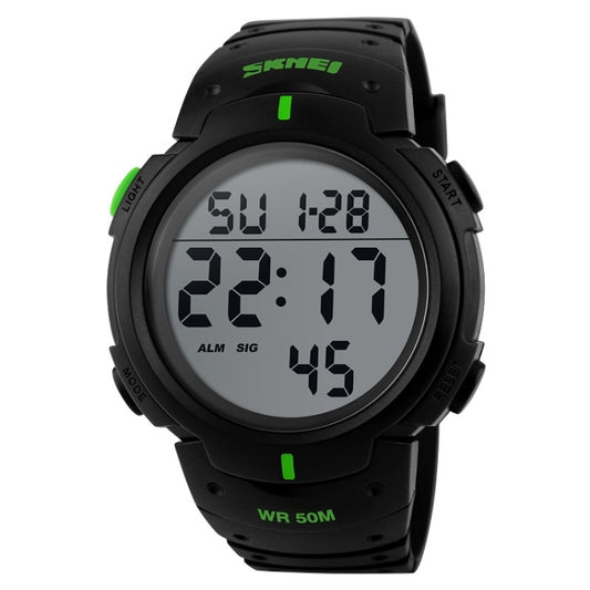 SKMEI 1068 Men Waterproof Outdoor Sports Digital Watch Student Fashion Watch(Green) - free shipping - PMC Jewellery - Order now!