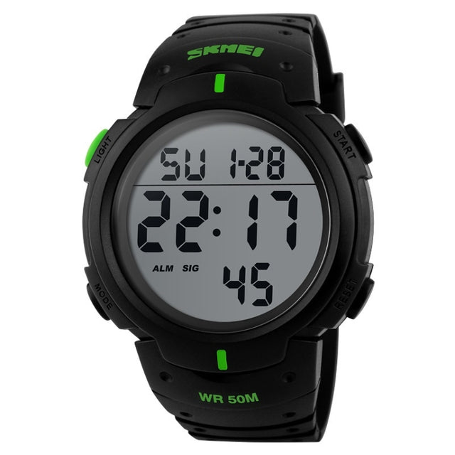 SKMEI 1068 Men Water-resistant Outdoor Sports Digital Watch Student Fashion Watch(Green)