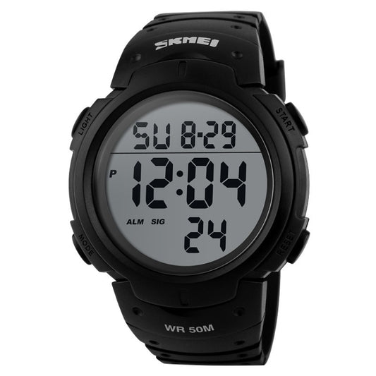 SKMEI 1068 Men Waterproof Outdoor Sports Digital Watch Student Fashion Watch(Black) - free shipping - PMC Jewellery - Order now!
