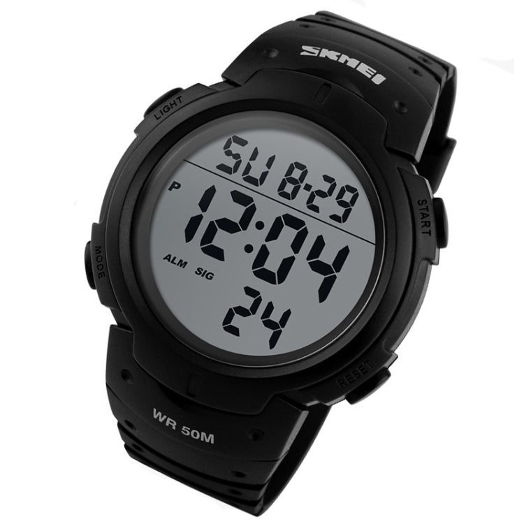 SKMEI 1068 Men Waterproof Outdoor Sports Digital Watch Student Fashion Watch(Black) - free shipping - PMC TechLife - Order now!