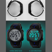 SKMEI 1068 Men Water-resistant Outdoor Sports Digital Watch Student Fashion Watch(Red)