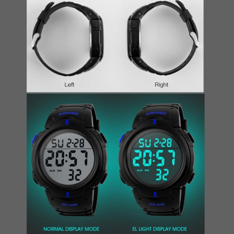 SKMEI 1068 Men Water-resistant Outdoor Sports Digital Watch Student Fashion Watch(Red)