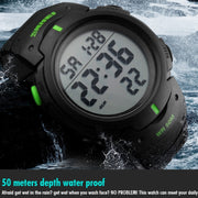 SKMEI 1068 Men Water-resistant Outdoor Sports Digital Watch Student Fashion Watch(Red)