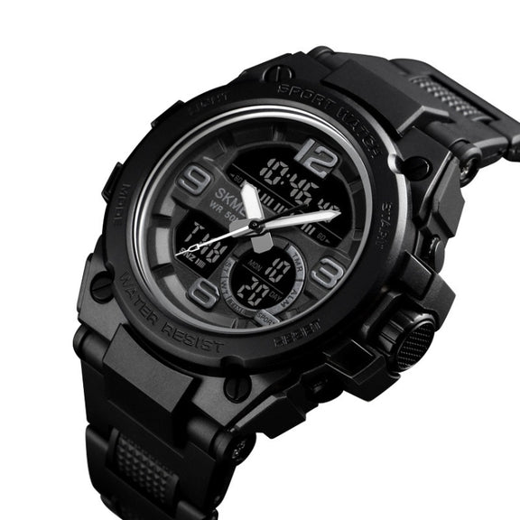 SKMEI 1452 Outdoor Sports Electronic Watch Multifunctional Water-resistant Watch(Black)