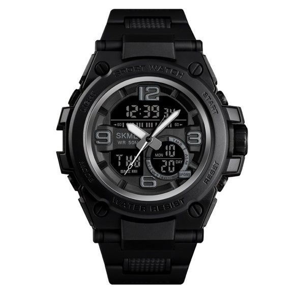 SKMEI 1452 Outdoor Sports Electronic Watch Multifunctional Water-resistant Watch(Black)