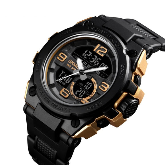 SKMEI 1452 Outdoor Sports Electronic Watch Multifunctional Water-resistant Watch(Golden)