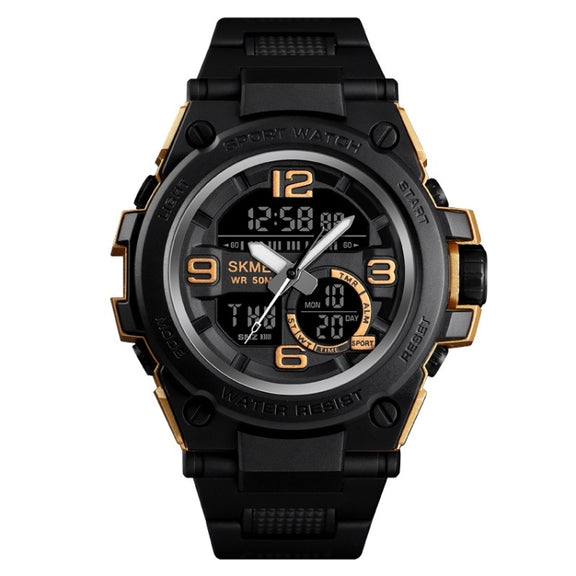 SKMEI 1452 Outdoor Sports Electronic Watch Multifunctional Water-resistant Watch(Golden)