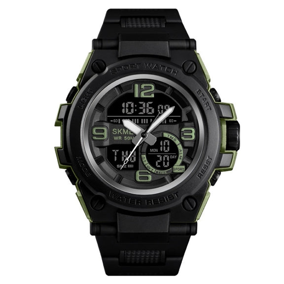 SKMEI 1452 Outdoor Sports Electronic Watch Multifunctional Water-resistant Watch(ArmyGreen)