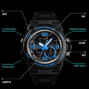 SKMEI 1452 Outdoor Sports Electronic Watch Multifunctional Water-resistant Watch(Black)