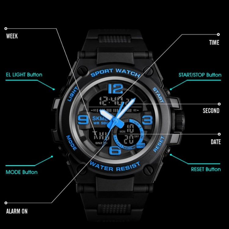 SKMEI 1452 Outdoor Sports Electronic Watch Multifunctional Water-resistant Watch(Black)