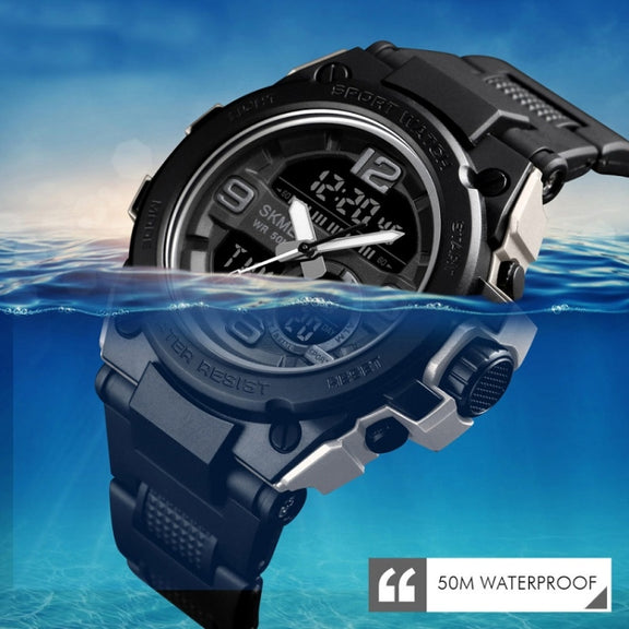 SKMEI 1452 Outdoor Sports Electronic Watch Multifunctional Water-resistant Watch(Black)