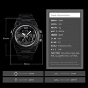 SKMEI 1452 Outdoor Sports Electronic Watch Multifunctional Water-resistant Watch(Black)