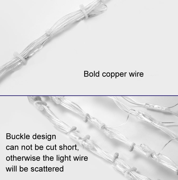 Peacock Lights LED Fishing Net Lights Outdoor Waterproof String Lights Holiday Decoration Lights, EU Plug(Warm White Light) - Holiday Lights by PMc TechLife | Online Shopping South Africa | PMc TechLife | Buy Now Pay Later Mobicred