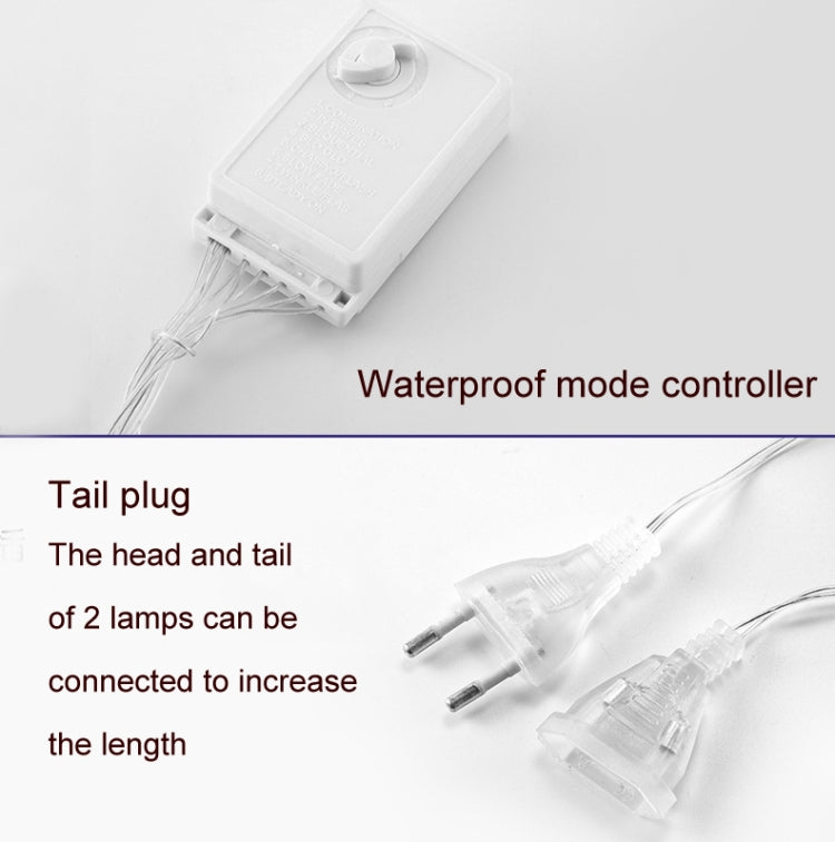 Peacock Lights LED Fishing Net Lights Outdoor Waterproof String Lights Holiday Decoration Lights, EU Plug(Warm White Light) - Holiday Lights by PMc TechLife | Online Shopping South Africa | PMc TechLife | Buy Now Pay Later Mobicred