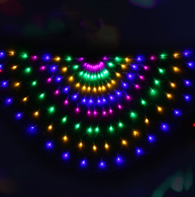 Peacock Lights LED Fishing Net Lights Outdoor Waterproof String Lights Holiday Decoration Lights, EU Plug(Warm White Light) - Holiday Lights by PMc TechLife | Online Shopping South Africa | PMc TechLife | Buy Now Pay Later Mobicred