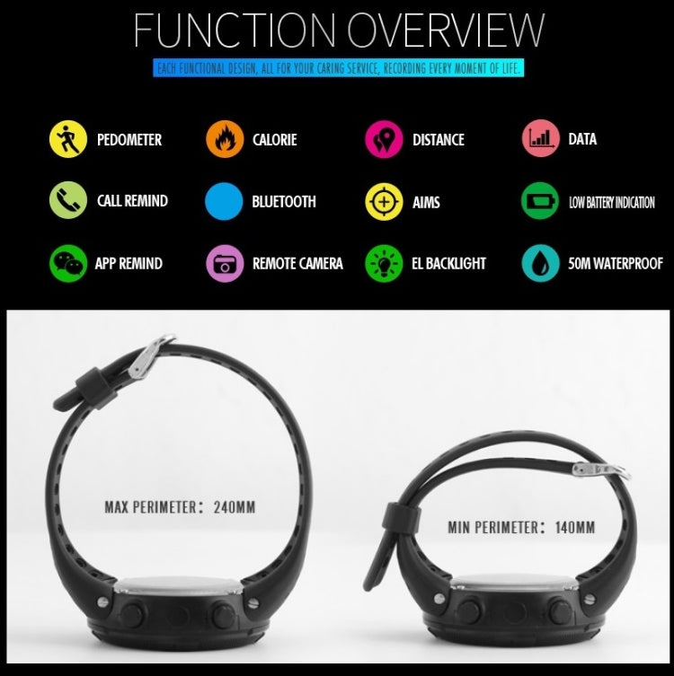 SKMEI 1250 Men Outdoor Waterproof Sports Digital Watch Multi-Function Watch(Black) - free shipping - PMC Jewellery - Order now!