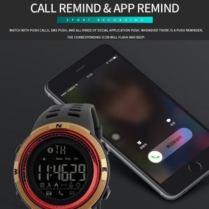 SKMEI 1250 Men Outdoor Waterproof Sports Digital Watch Multi-Function Watch(Black) - free shipping - PMC Jewellery - Order now!