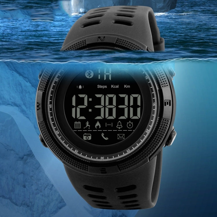 SKMEI 1250 Men Outdoor Waterproof Sports Digital Watch Multi-Function Watch(Black) - free shipping - PMC Jewellery - Order now!