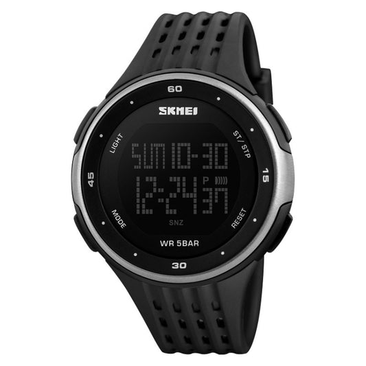 SKMEI 1219 Men Multi-Function Electronic Watch Outdoor Sports Watch(Silver) - free shipping - PMC Jewellery - Order now!