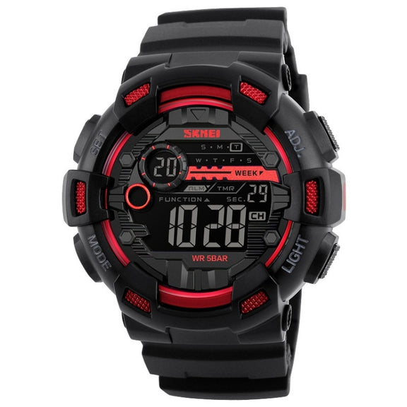 SKMEI 1243 Men Sports Watch Outdoor Water-resistant Digital Watch(Red)
