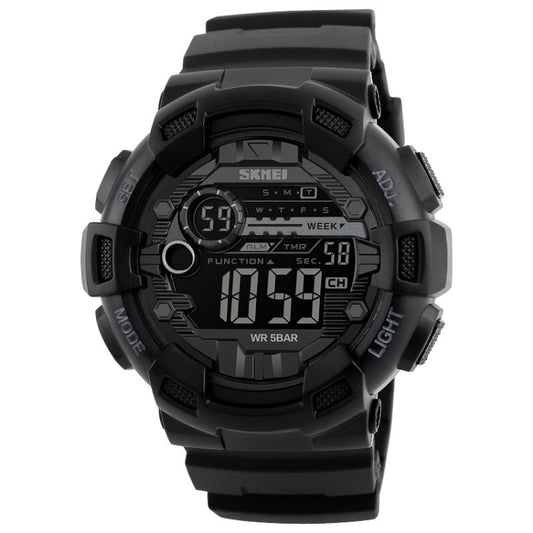 SKMEI 1243 Men Sports Watch Outdoor Waterproof Digital Watch(Black) - free shipping - PMC Jewellery - Order now!