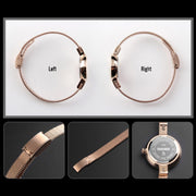 SKMEI 1390 Ladies Business Casual Watch Steel Band Lightweight Quartz Watch(Silver)