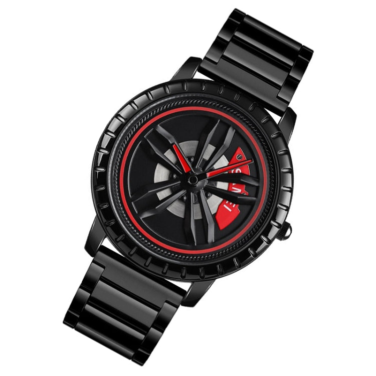 SKMEI 1634 Men Water-resistant Watch Fashion Quartz Watch(Black Steel Belt)