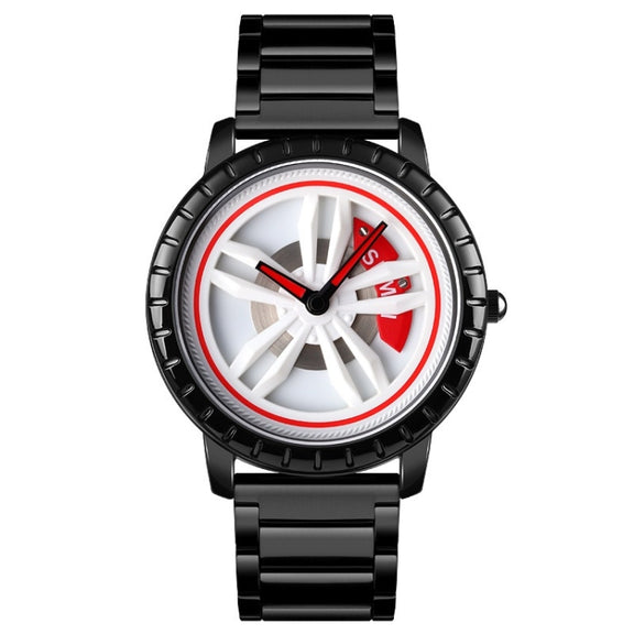SKMEI 1634 Men Water-resistant Watch Fashion Quartz Watch(White Steel Belt)