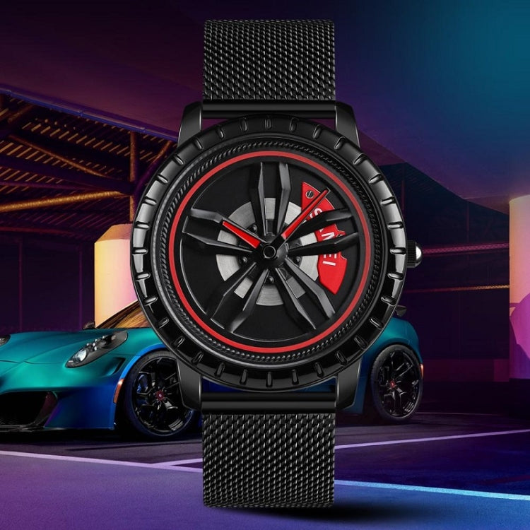 SKMEI 1634 Men Waterproof Watch Fashion Quartz Watch(Black Mesh Belt) - free shipping - PMC TechLife - Order now!