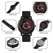SKMEI 1634 Men Water-resistant Watch Fashion Quartz Watch(Black Steel Belt)