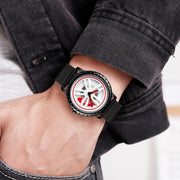 SKMEI 1634 Men Water-resistant Watch Fashion Quartz Watch(Black Steel Belt)