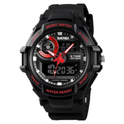 SKMEI 1357 Mens Multifunctional Sports Digital Watch Student Water-resistant Watch(Red)
